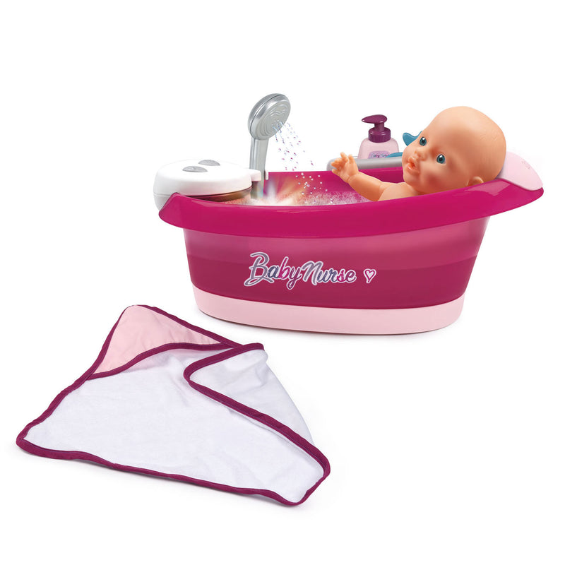 Smoby Baby Nurse Poppenbad met Bubbels en Licht