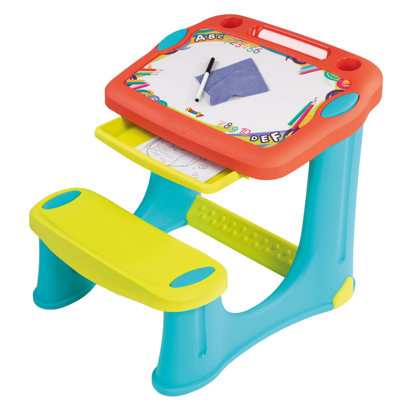 Smoby Schoolbank met Magnetisch Tekenbord, 12dlg.