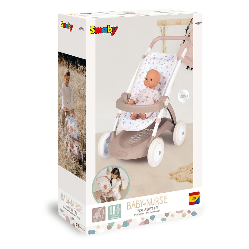Smoby Baby Nurse Poppenbuggy met Opbergruimte