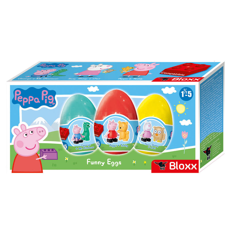 PlayBIG Bloxx Peppa Pig Funny Ei, Set van 3