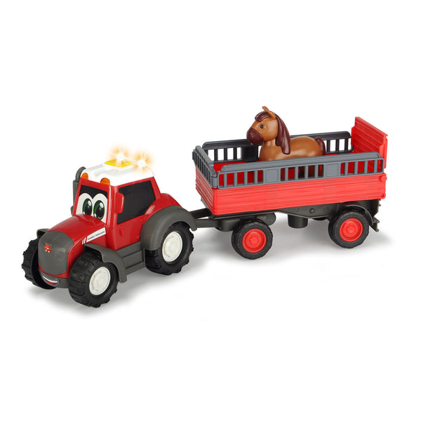 Happy Massey Ferguson met Dierentrailer