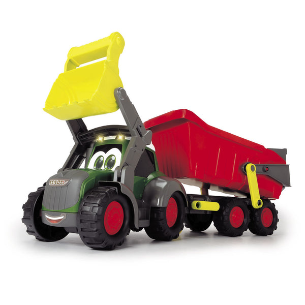 Dickie Toys Happy Farm Fendt Tractor + Aanhanger met Licht en Geluid