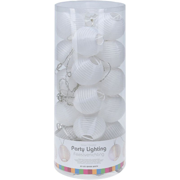Party Lighting Waterproof LED Lampions 20 Lampjes Wit