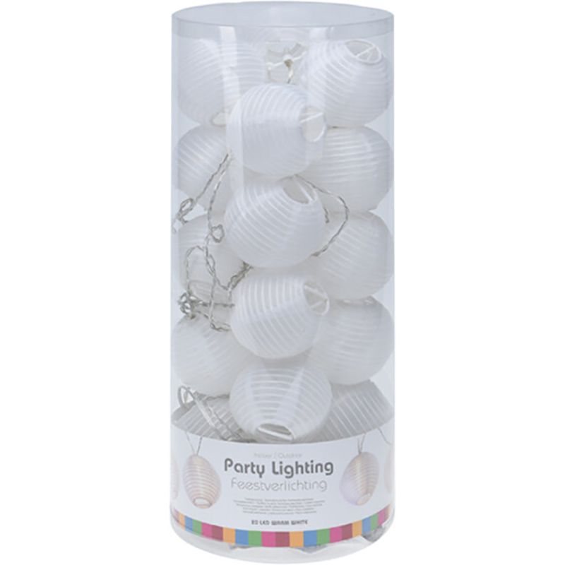 Party Lighting Waterproof LED Lampions 20 Lampjes Wit