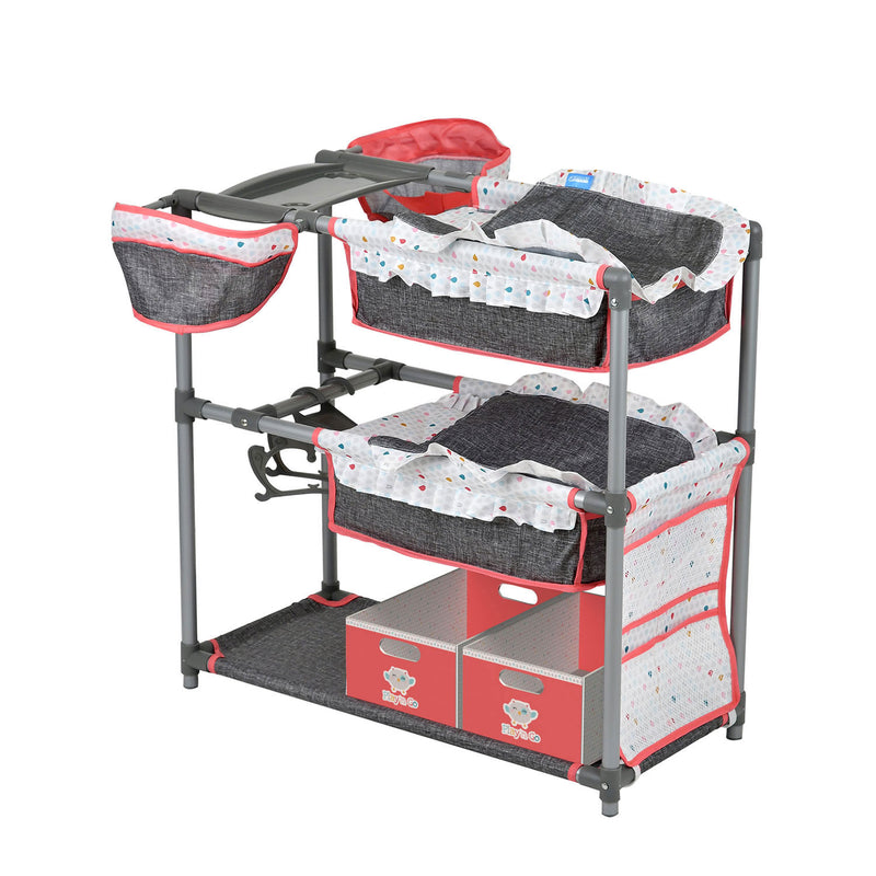Play N Go Verzorgingstafel + Accessoires Roze/Grijs
