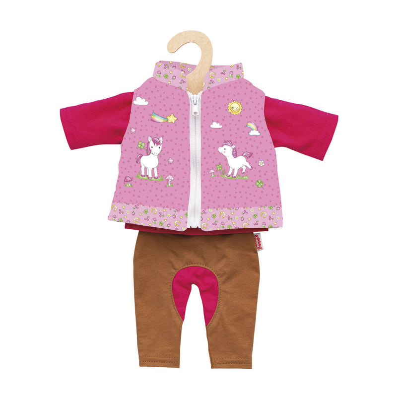 Poppenoutfit Paardrijden - Eenhoorn, 35-45 cm