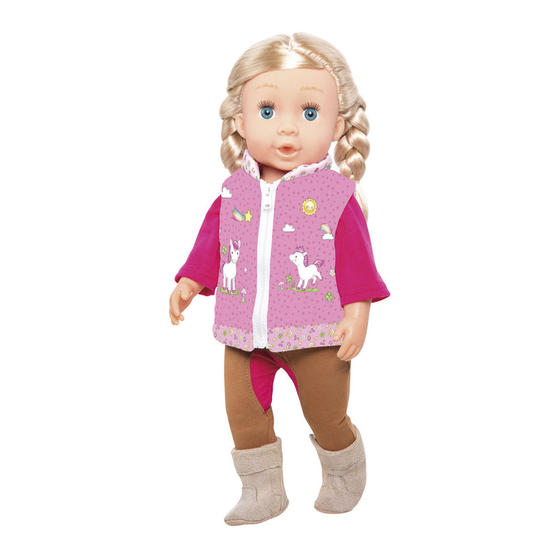 Poppenoutfit Paardrijden - Eenhoorn, 35-45 cm