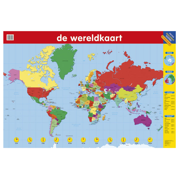 Educatieve poster - De Wereldkaart