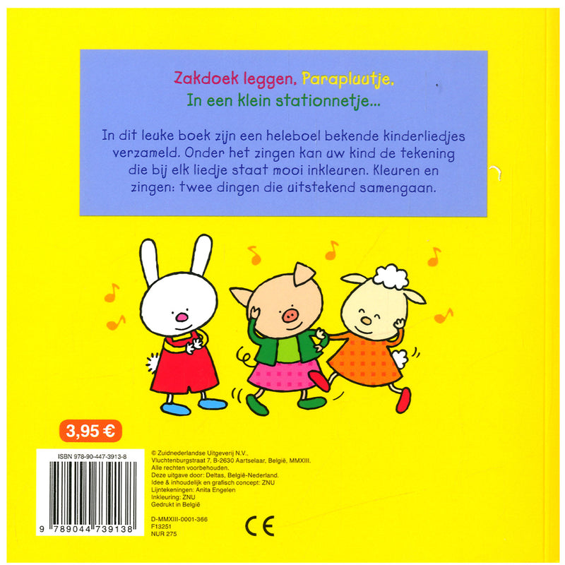 Lange oortjes - Mijn leuk kleurboek met kinderliedjes