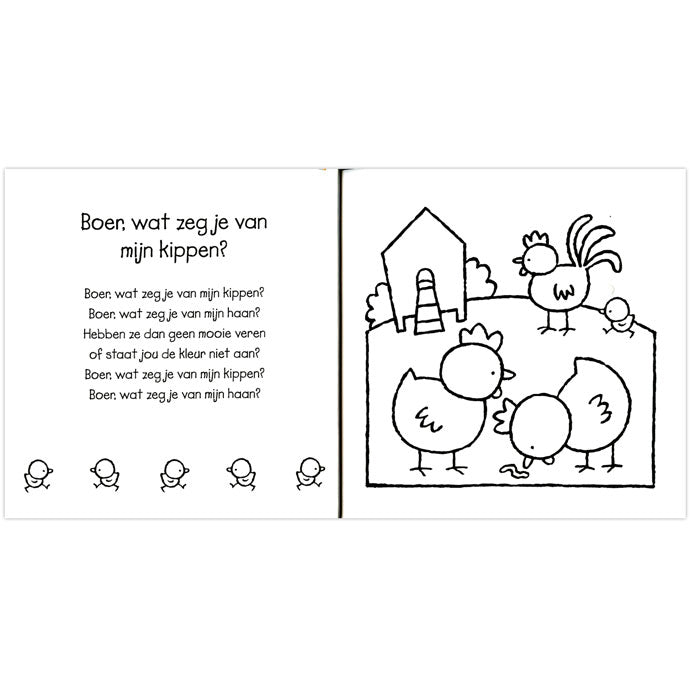 Lange oortjes - Mijn leuk kleurboek met kinderliedjes