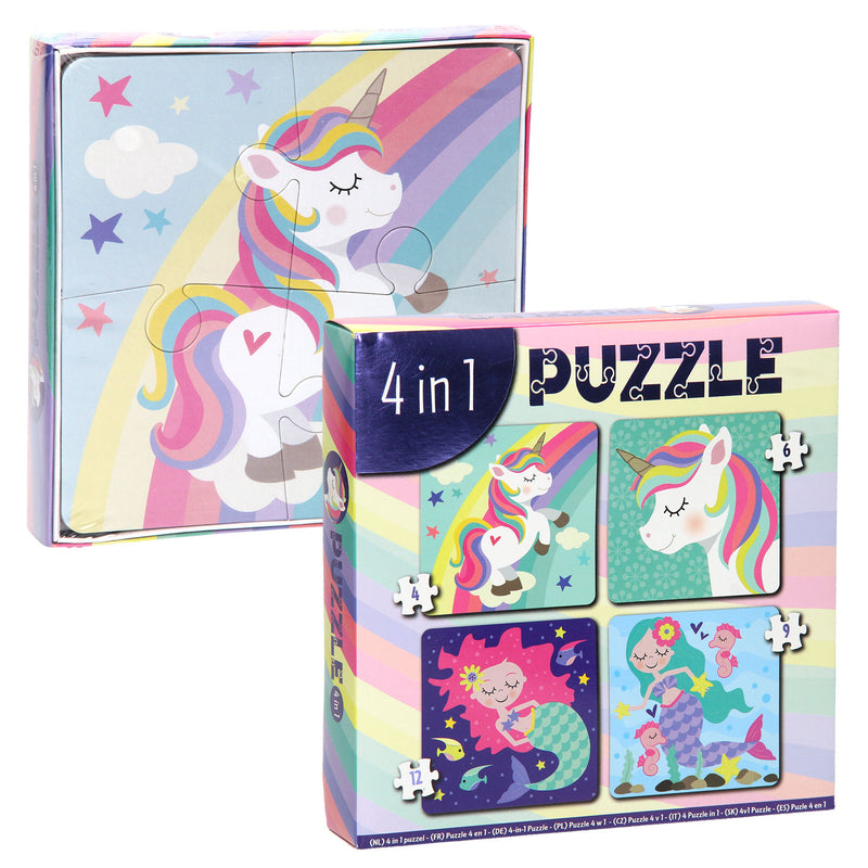 Legpuzzel 4in1 - Eenhoorn/Zeemeermin