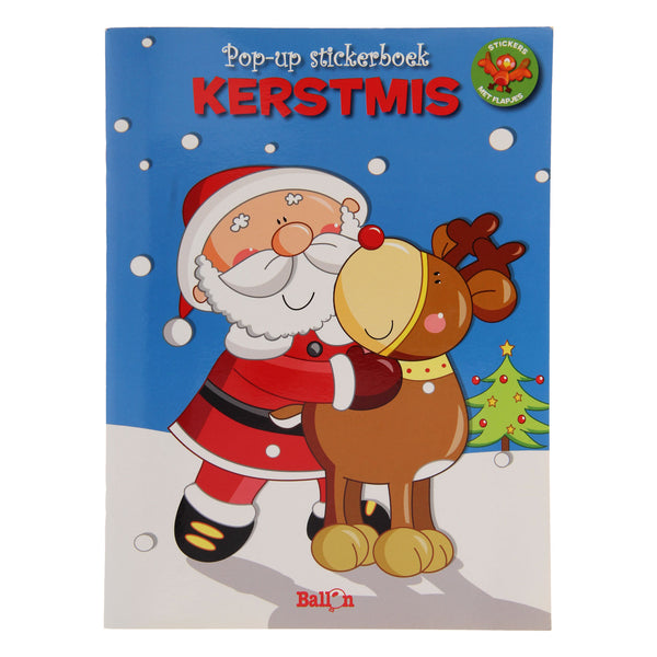 Pop-up Kleur- en Stickerboek Kerstmis