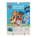 Kleur je Eigen verjaardagskalender Paw Patrol kalender
