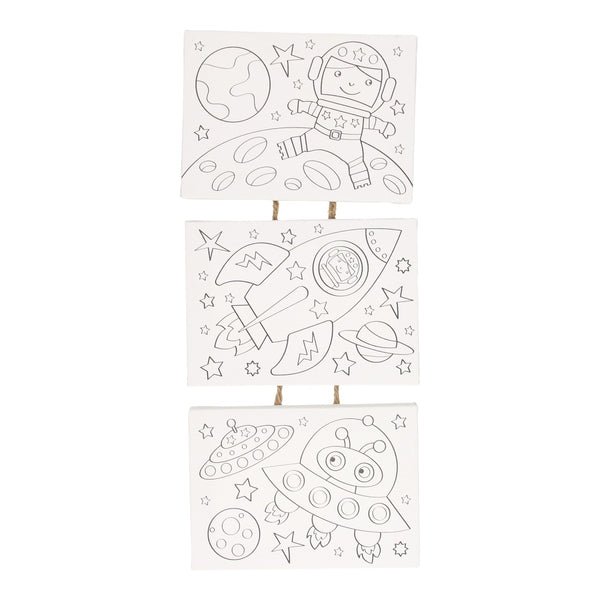 Canvas Schilderset Wilde Dieren, set van 3 stuks