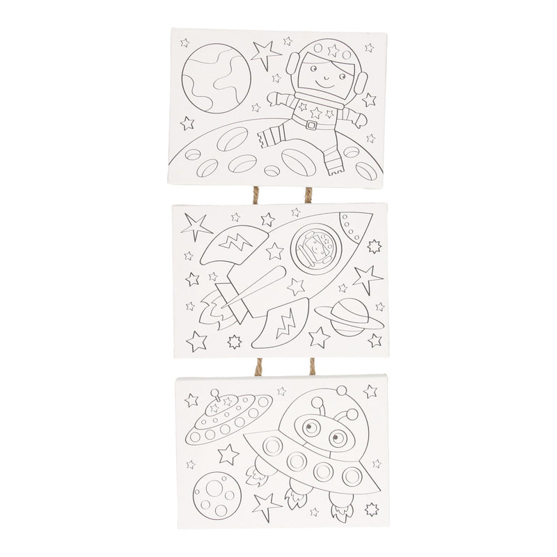 Canvas Schilderset Wilde Dieren, set van 3 stuks