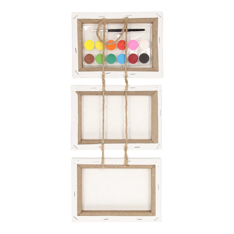 Canvas Schilderset Wilde Dieren, set van 3 stuks