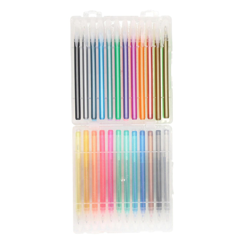 Mixed Gelpennen in Opbergkoffer, 48st.