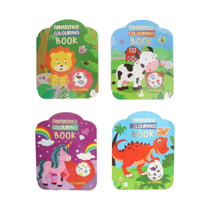 Fantastico Kleur- en Stickerboek - Dinosaurus