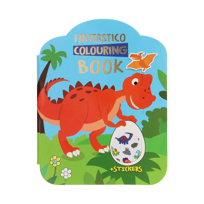 Fantastico Kleur- en Stickerboek - Dinosaurus