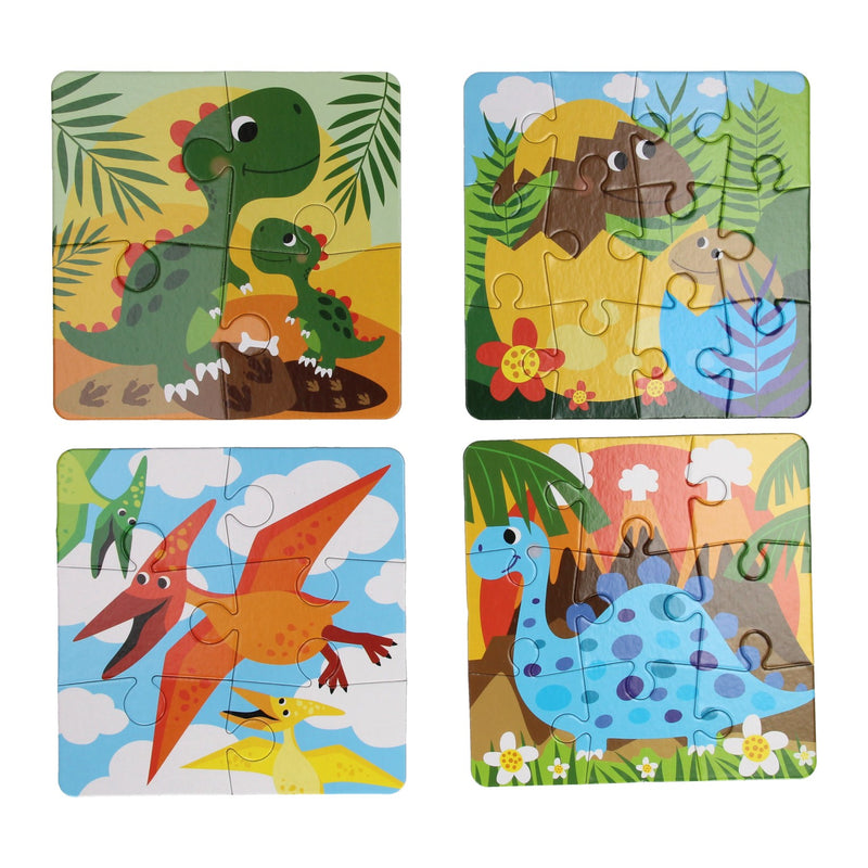 4-in-1 Puzzel - Dinosaurus