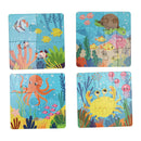 4-in-1 Puzzel - Zeedieren