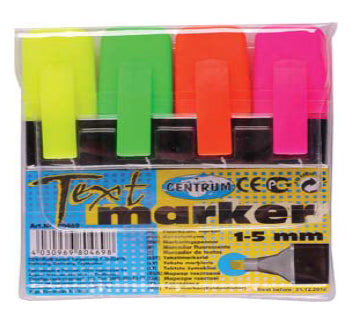 4 Textmarkers in etui 80469