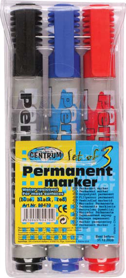 3 Permanent markers in etui 80470