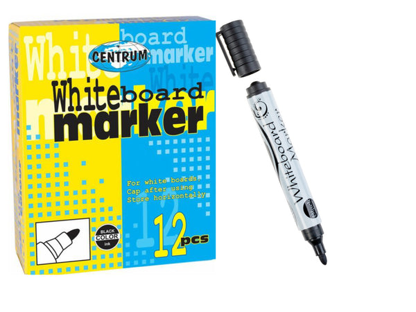 12 Whiteboard marker Zwart schr. 80531