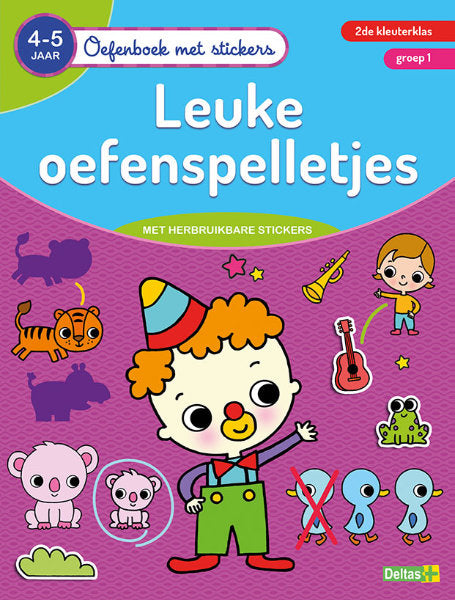 Oefenboek met stickers - Leuke oefenspelletjes