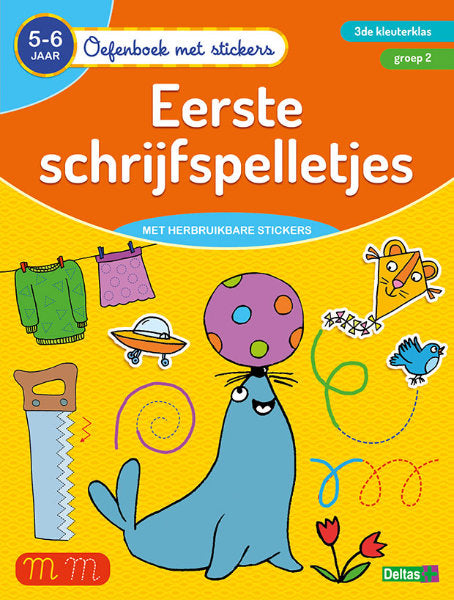 Deltas Oefenboek Stickers Schrijfspel 5-6 Jaar
