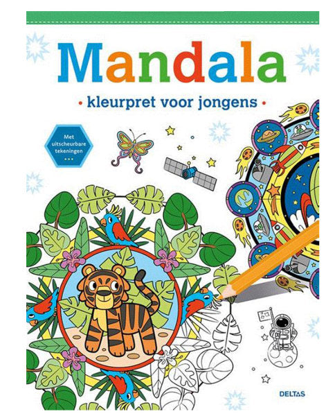 Mandala kleurpret voor jongens
