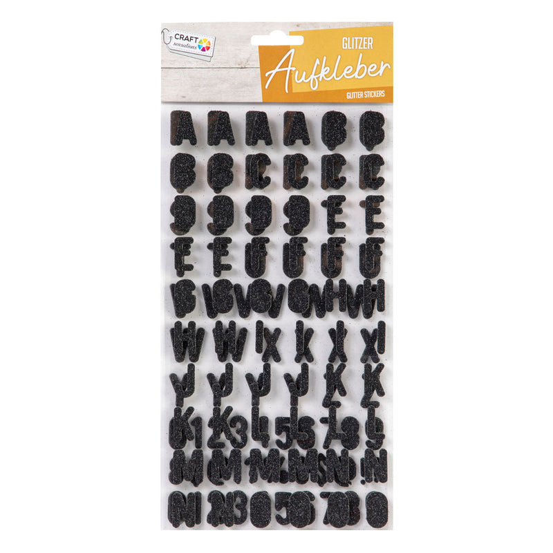Stickers Alfabet Glitter, 2 vellen