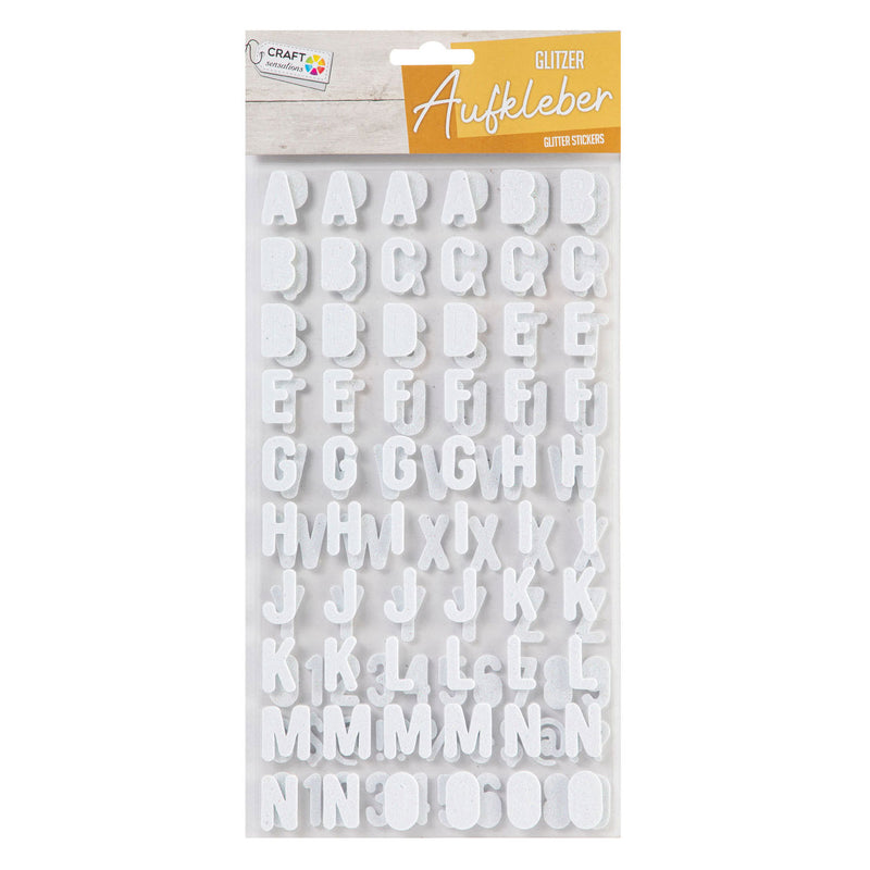 Stickers Alfabet Glitter, 2 vellen