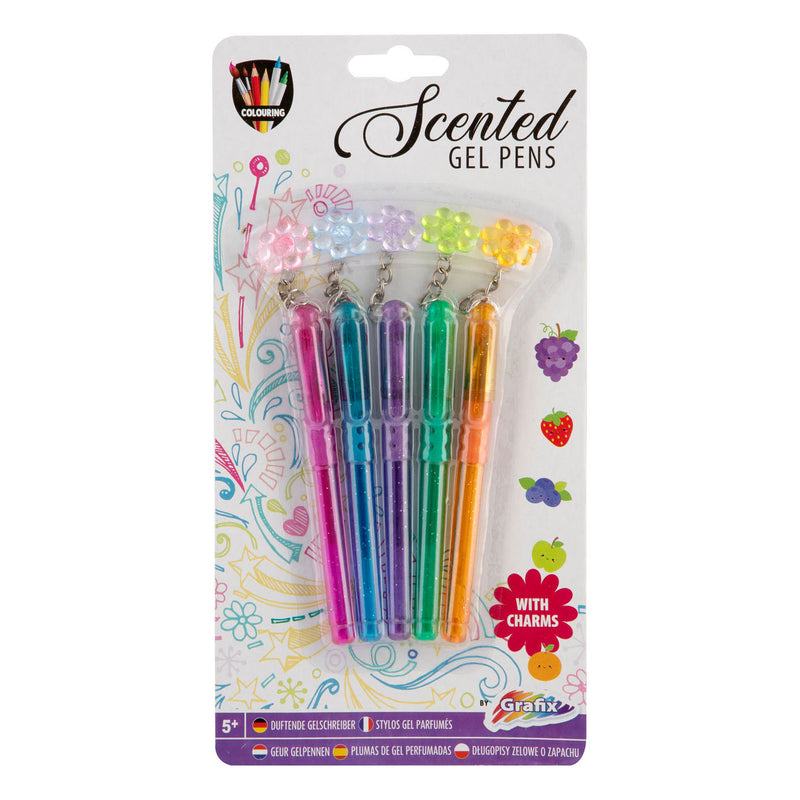 Geur Gelpennen met Charms, 5st.