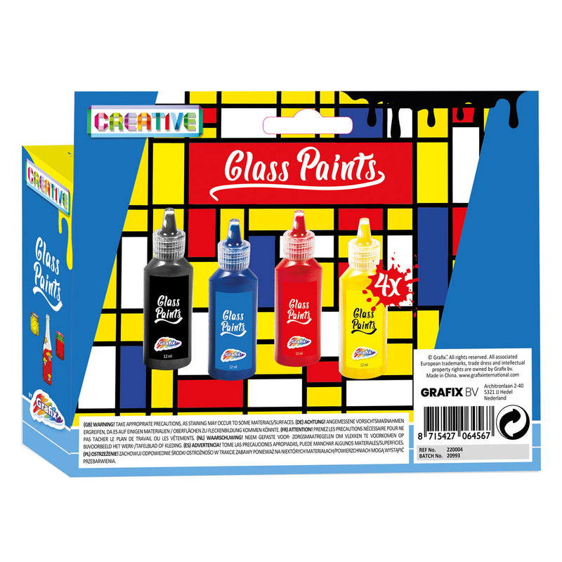 Glasverf, 4 Kleuren
