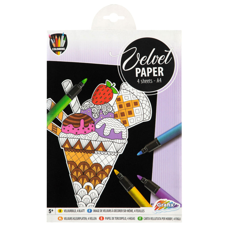 Knutsel-Scratchset Fluweel Papier