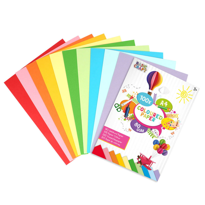 Gekleurd Papier A4 100 vellen, 80 gsm
