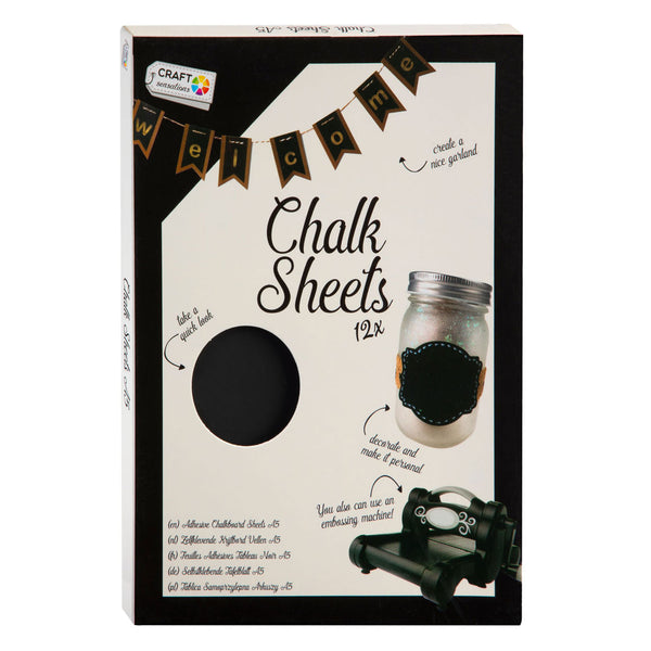 Zelfklevende Krijtbord Vellen A5, 12st.