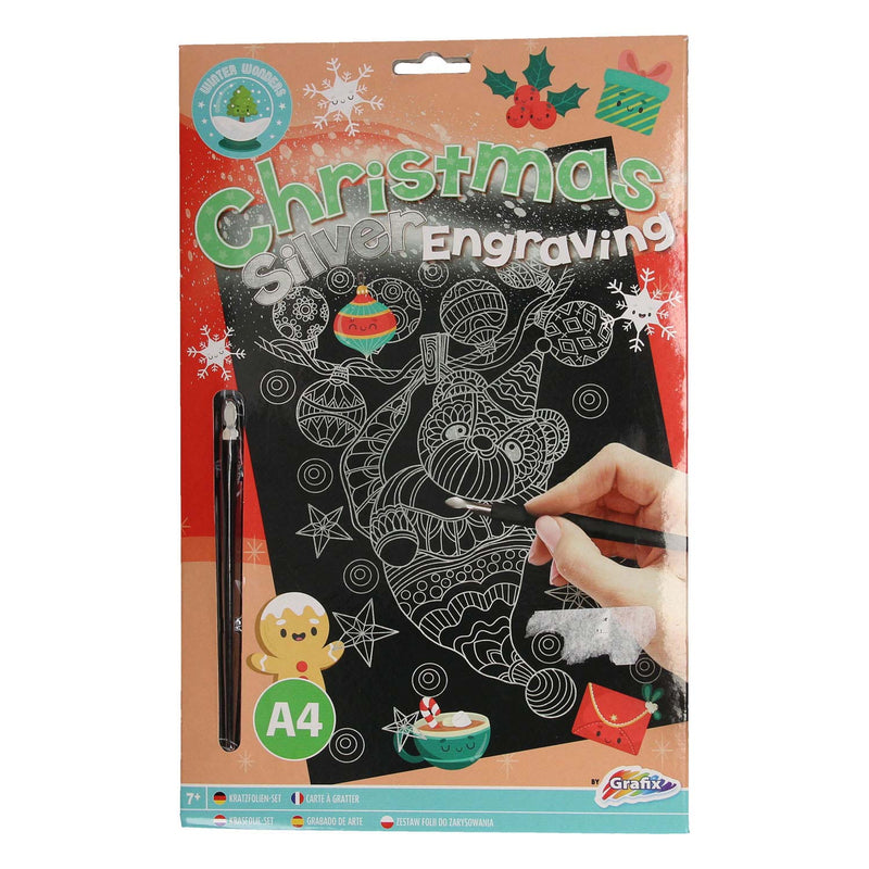 XMAS Scratch Art A4 Rainbow