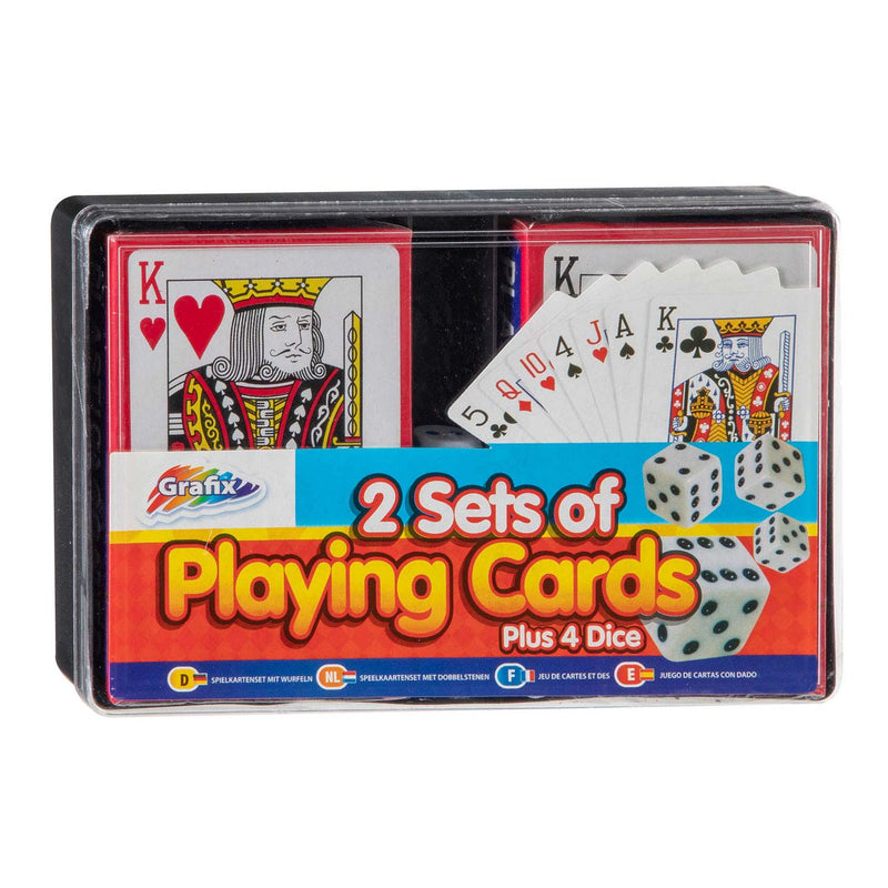 Speelkaarten Set van 2 met Dobbelstenen