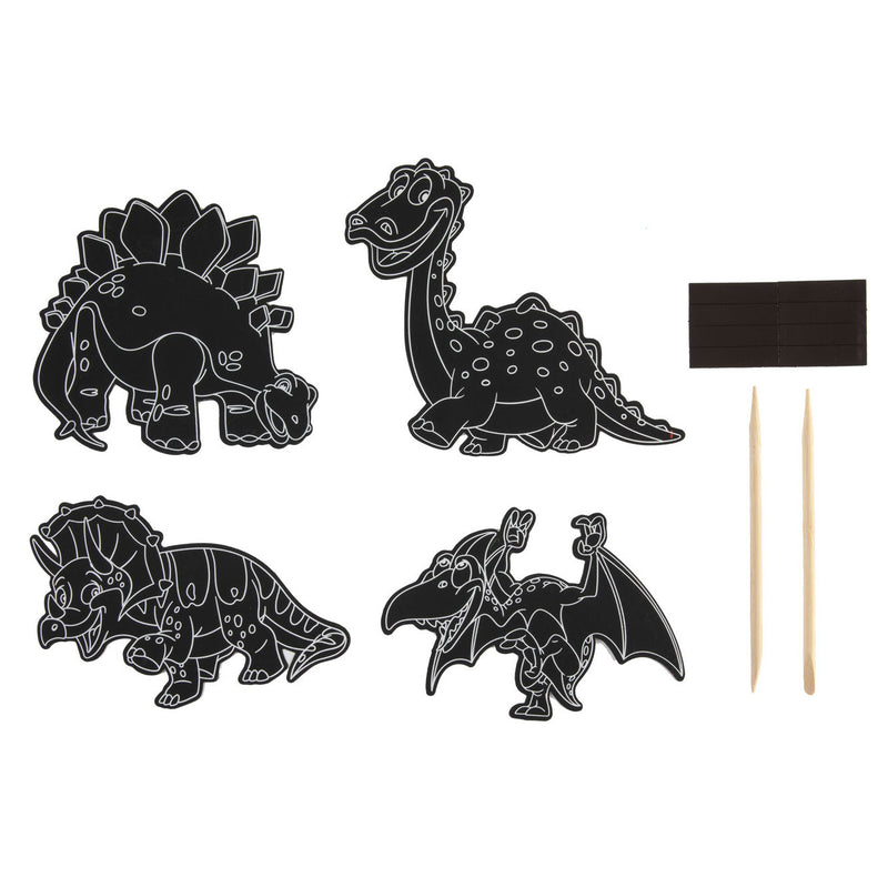 Scratch Set Magneten Dinosaurus, 8st.