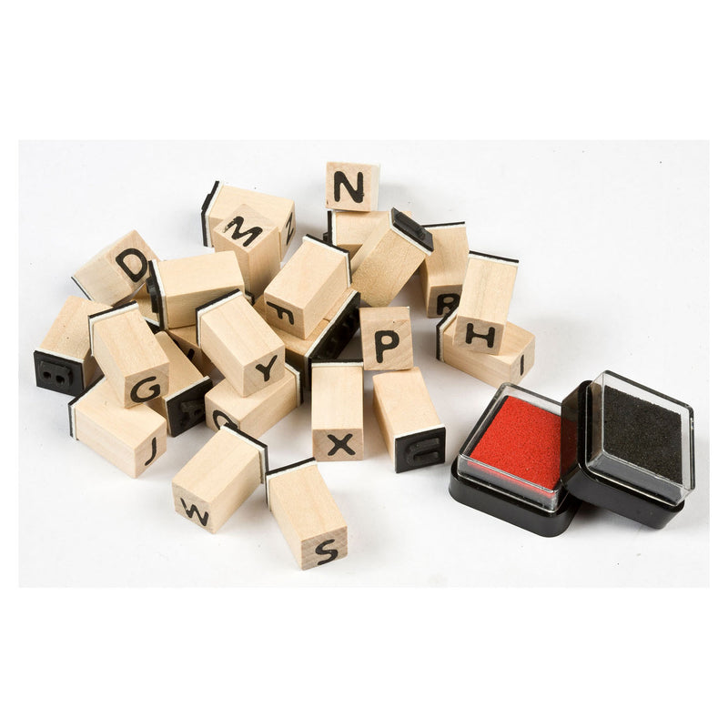 Houten Stempelset - Figuren, 27dlg.