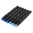 Nassau Dual Tip Markers Blauw, 6st.