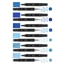 Nassau Dual Tip Markers Blauw, 6st.