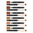 Nassau Dual Tip Markers Bruin, 6st.