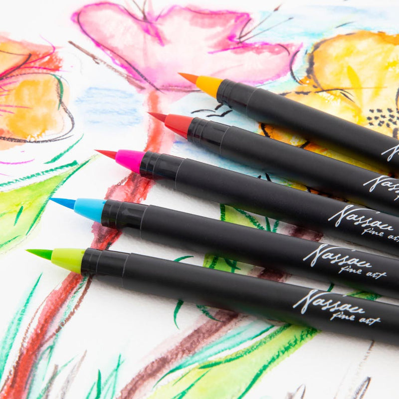 Nassau Aquarel Brush Penseelstiften, 20st.