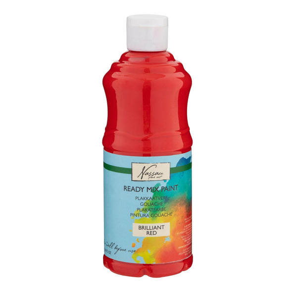 Nassau Plakkaatverf, 500ml - Briljant Rood