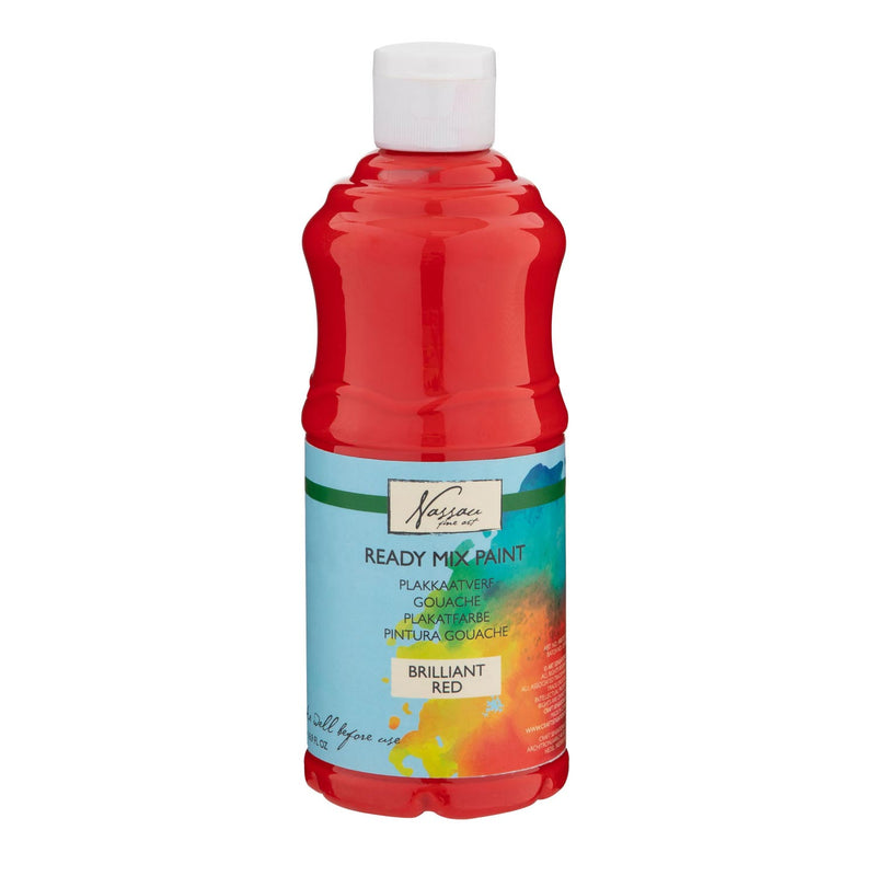 Nassau Plakkaatverf, 500ml - Briljant Rood