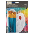 Nassau Acryl Penselen- en Paletset, 14dlg.