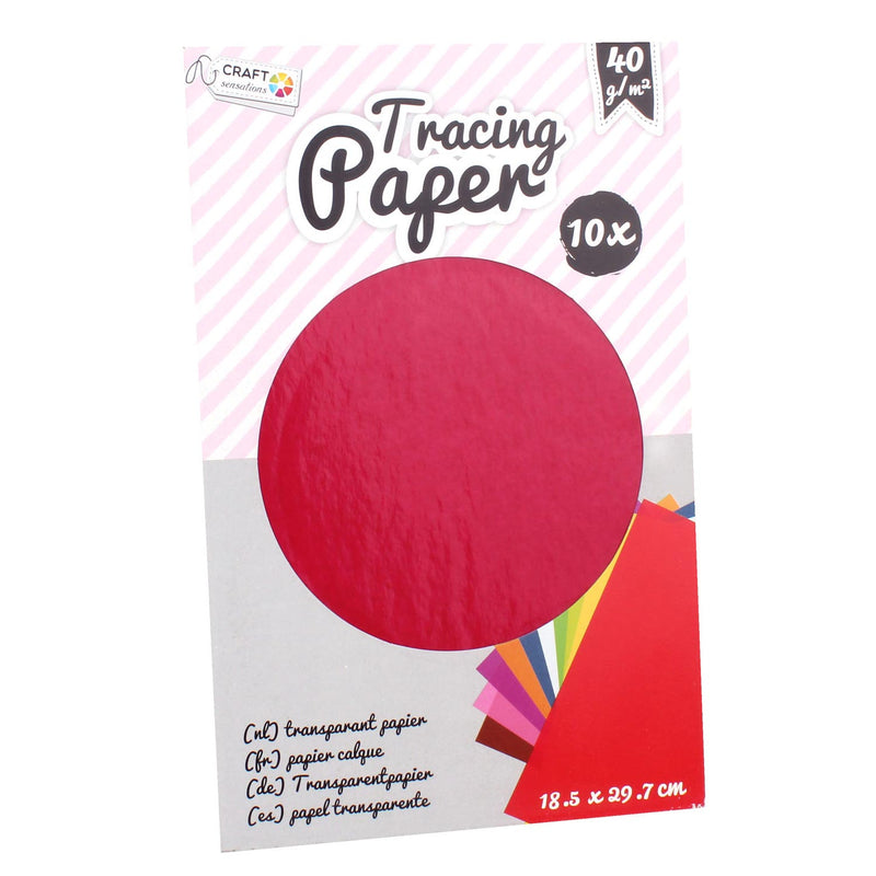 Transparant Papier Gekleurd, 10 kleuren